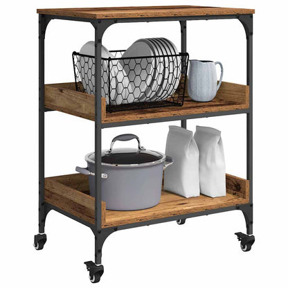 Kitchen Trolley Old Wood Engineered Wood