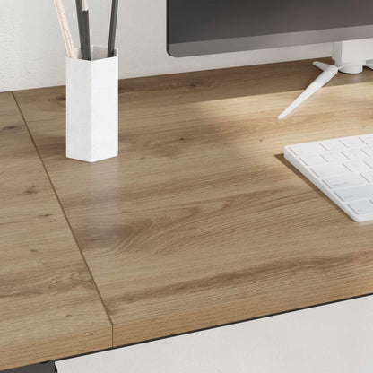 vidaXL Desk Artisan Oak 120 x 50 x 75 cm Engineered Wood 4