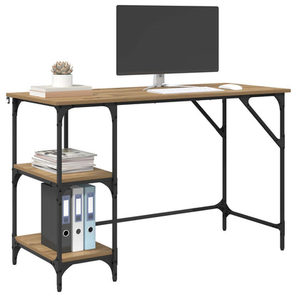 vidaXL Desk Artisan Oak 120 x 50 x 75 cm Engineered Wood 3