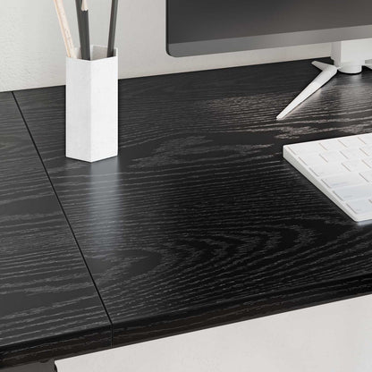 vidaXL Desk Black Oak 120 x 50 x 75 cm Engineered Wood 4