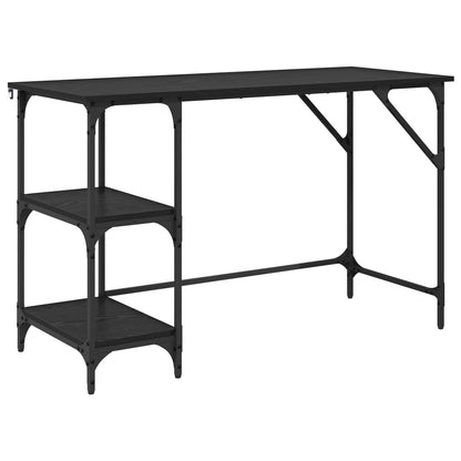 vidaXL Desk Black Oak 120 x 50 x 75 cm Engineered Wood 2
