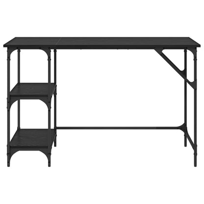 vidaXL Desk Black Oak 120 x 50 x 75 cm Engineered Wood 5