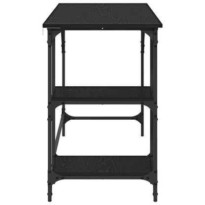vidaXL Desk Black Oak 120 x 50 x 75 cm Engineered Wood 6