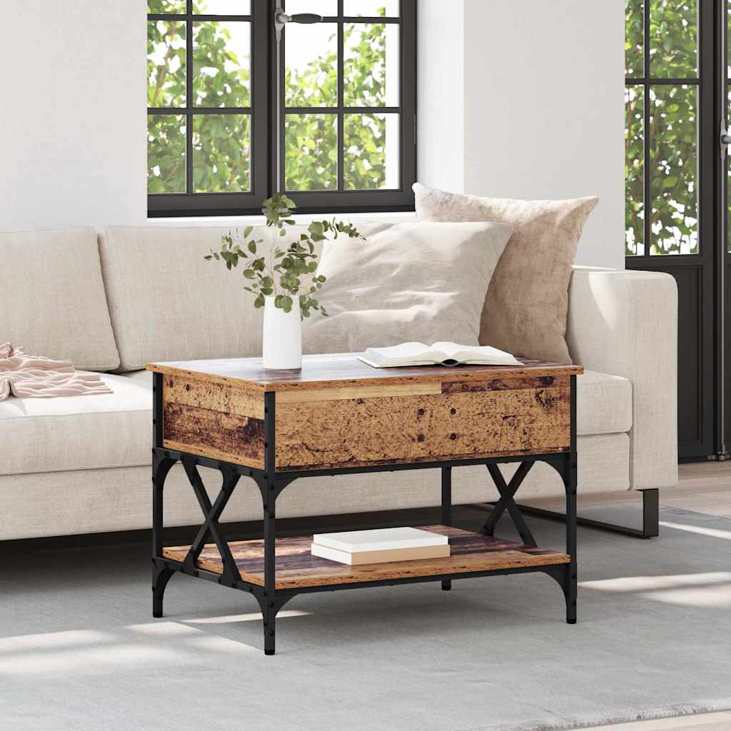 vidaXL Coffee Table Old Wood 70x50x50cm Engineered Wood 1