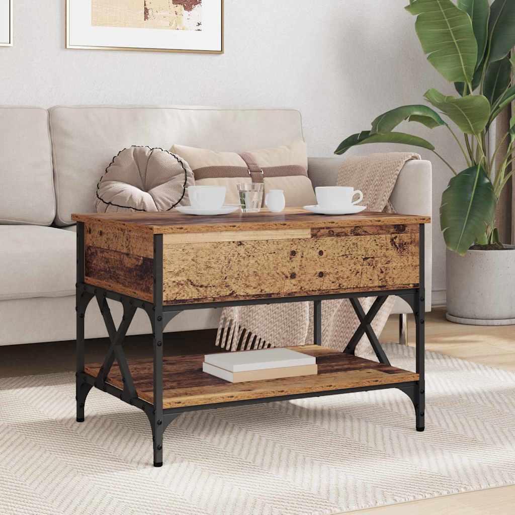 vidaXL Coffee Table Old Wood 70x50x50cm Engineered Wood 4