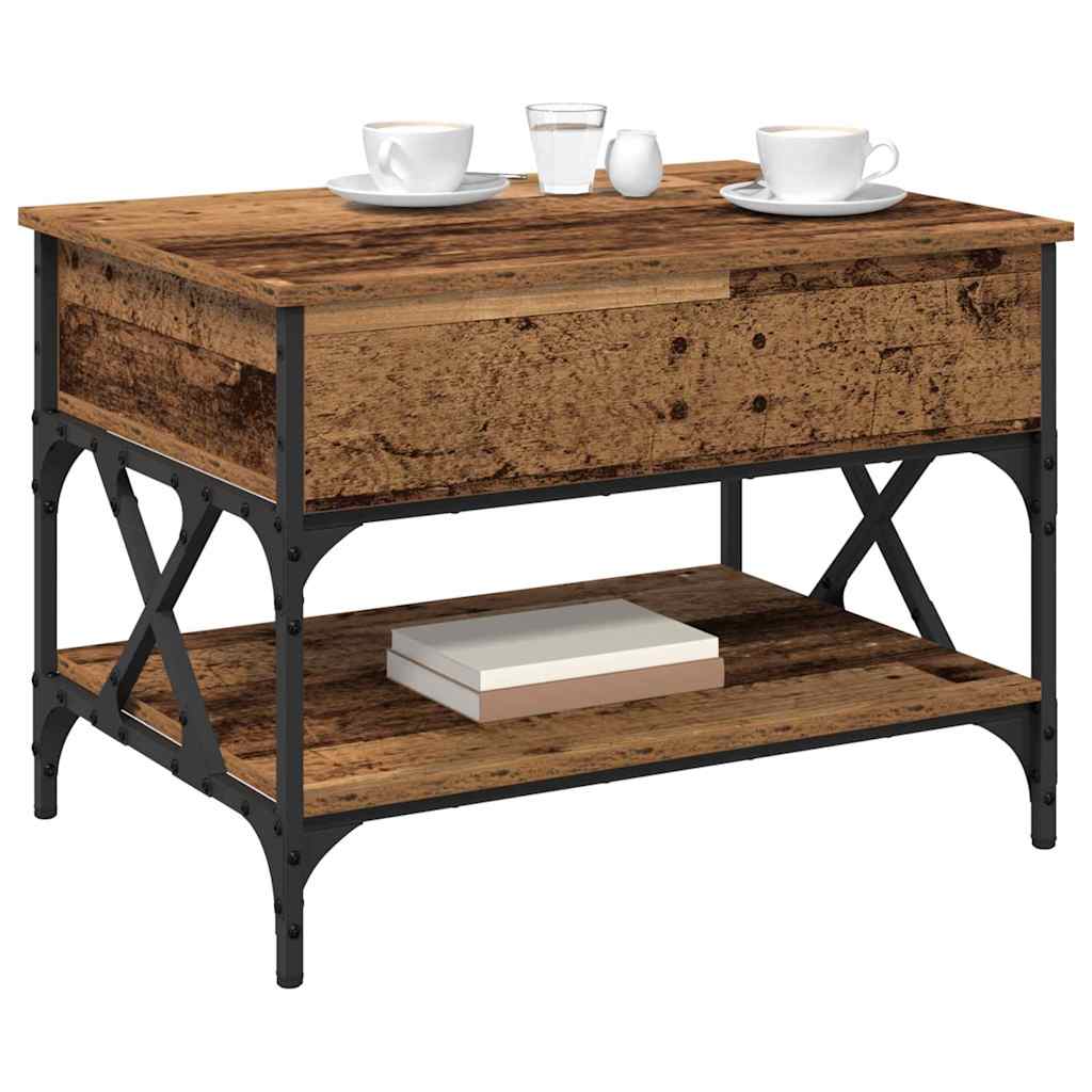 vidaXL Coffee Table Old Wood 70x50x50cm Engineered Wood 3
