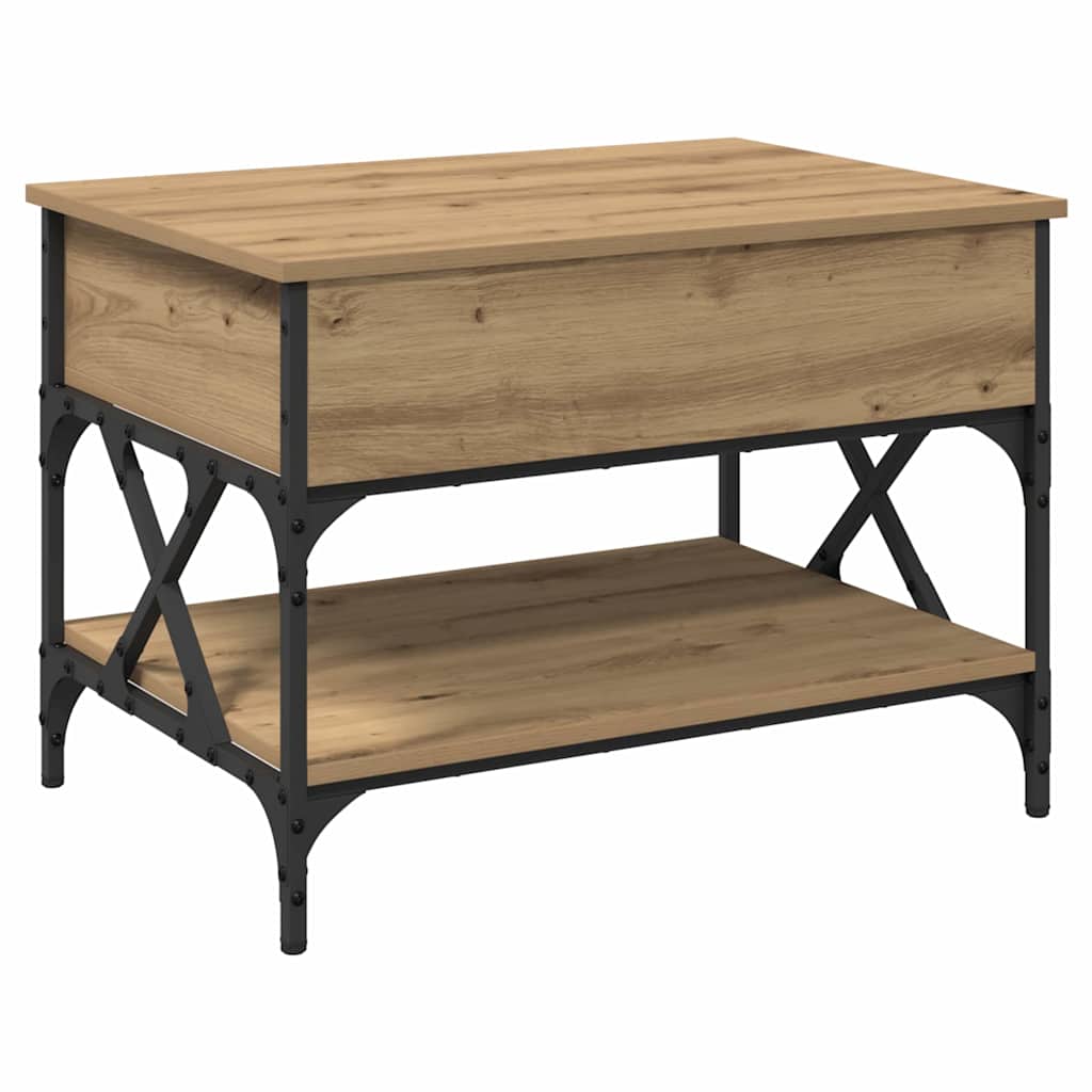 vidaXL Coffee Table Artisan Oak 70x50x50cm Engineered Wood 2