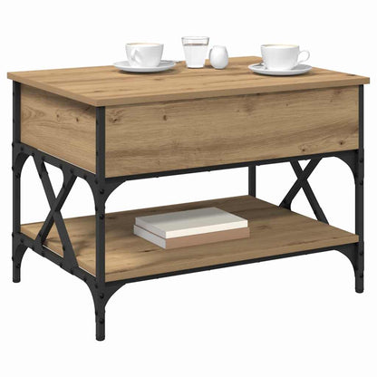 vidaXL Coffee Table Artisan Oak 70x50x50cm Engineered Wood 3
