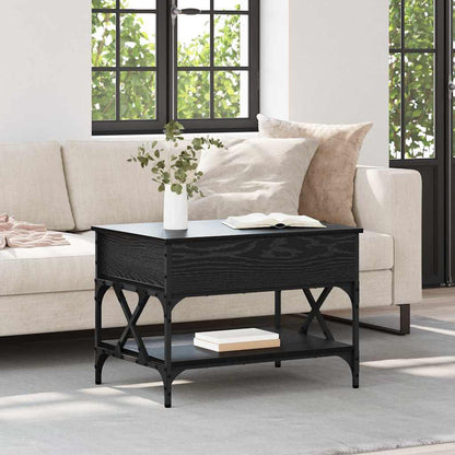 vidaXL Coffee Table Black Oak 70x50x50cm Engineered Wood 1
