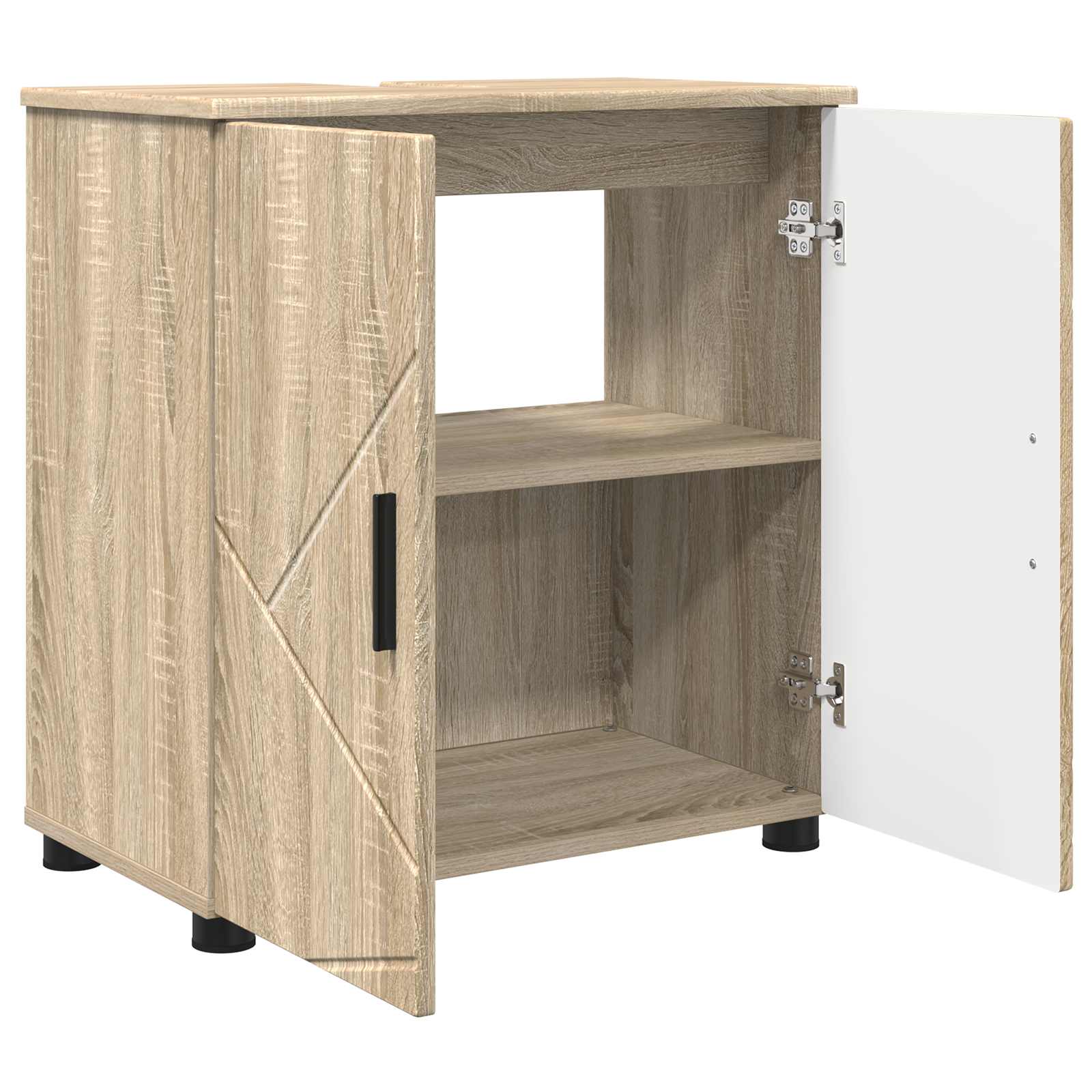 vidaXL Bathroom Cabinet Sonoma Oak 61 x 35 x 64 cm 5