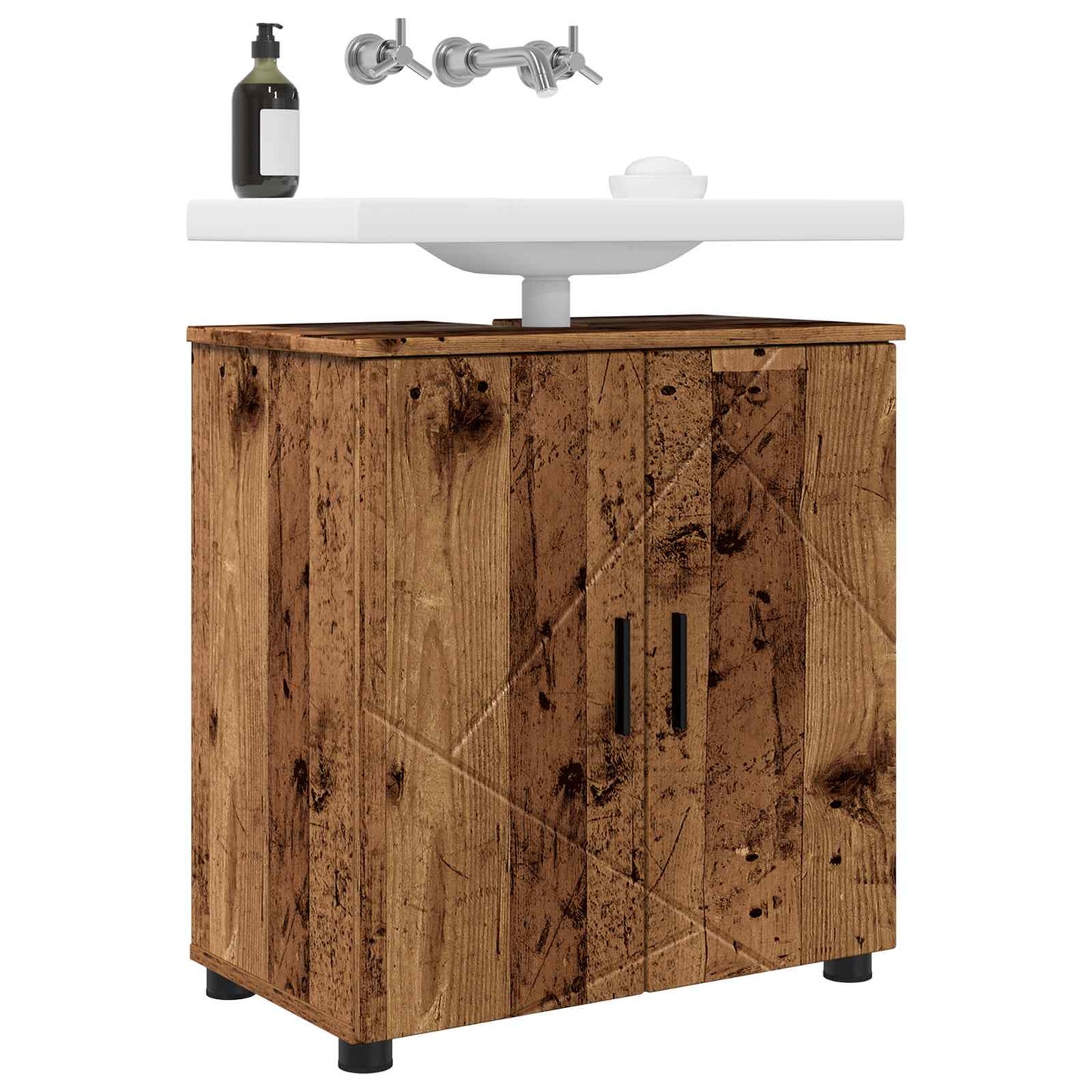 vidaXL Bathroom Cabinet Old Wood 61 x 35 x 64 cm 3