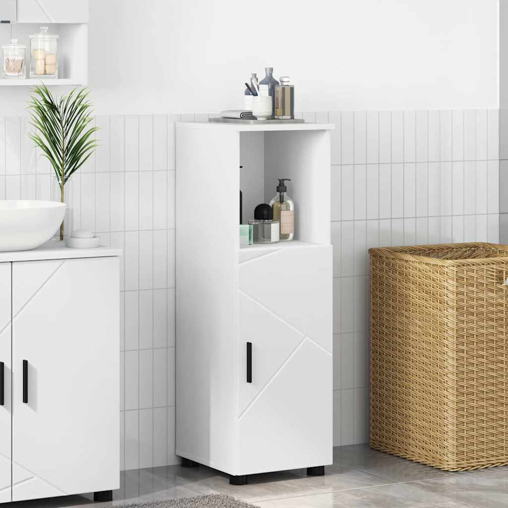 vidaXL Bathroom Cabinet White 30 x 35 x 95 cm Engineered wood, Metal 1