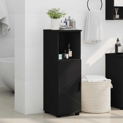 vidaXL Bathroom Cabinet Black 30 x 35 x 95 cm Engineered wood, Metal 4