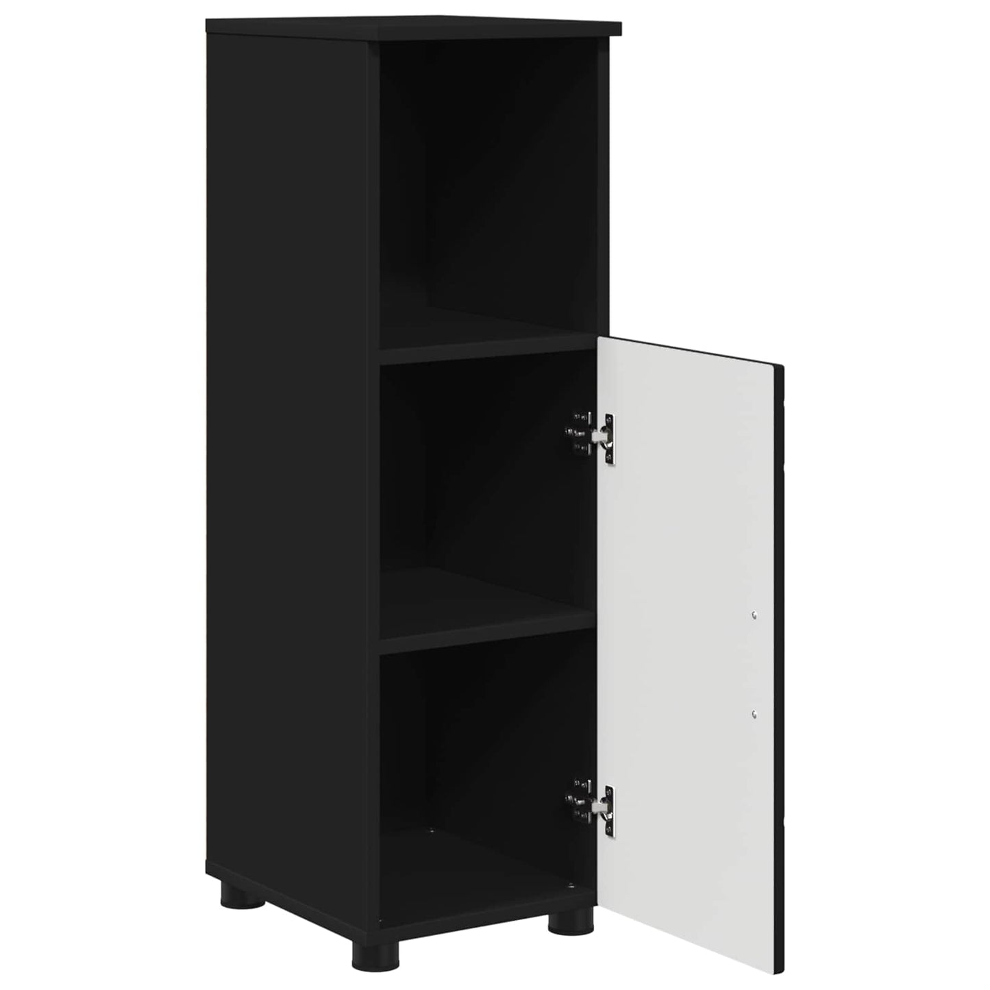 vidaXL Bathroom Cabinet Black 30 x 35 x 95 cm Engineered wood, Metal 5