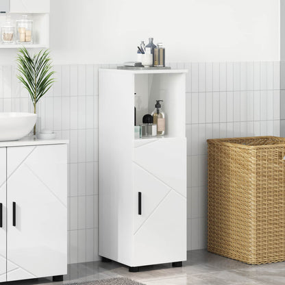 vidaXL Bathroom Cabinet High Gloss White 30 x 35 x 95 cm 1