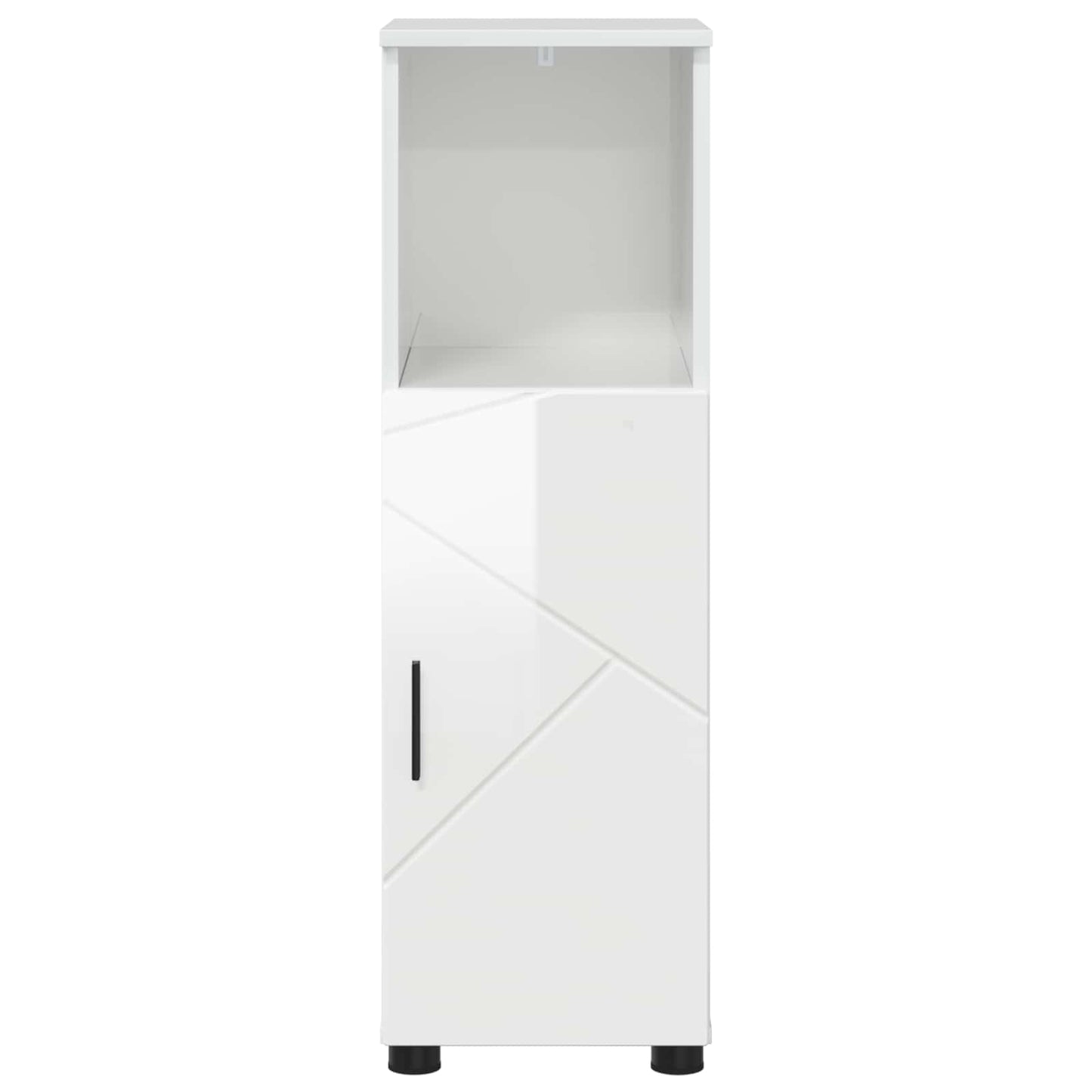 vidaXL Bathroom Cabinet High Gloss White 30 x 35 x 95 cm 6