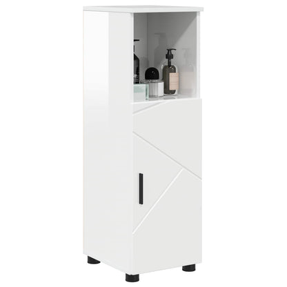vidaXL Bathroom Cabinet High Gloss White 30 x 35 x 95 cm 3