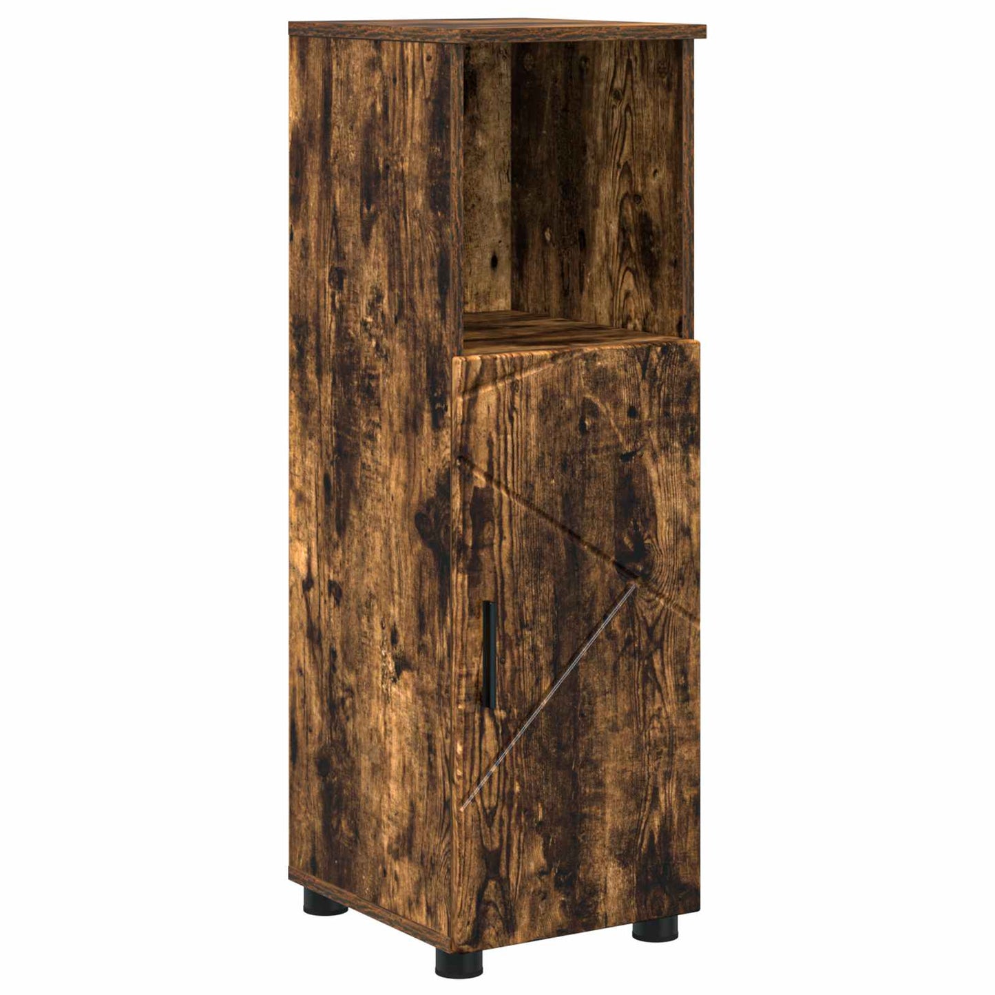 vidaXL Bathroom Cabinet Smoked Oak 30 x 35 x 95 cm 2