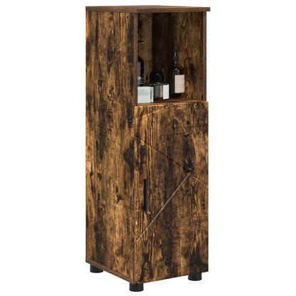 vidaXL Bathroom Cabinet Smoked Oak 30 x 35 x 95 cm 3