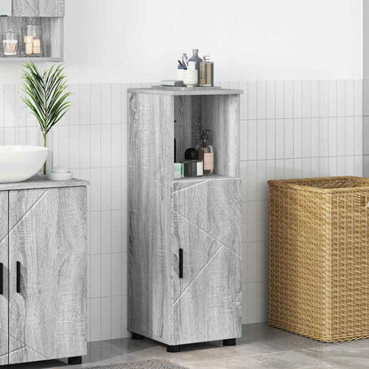 vidaXL Bathroom Cabinet Grey Sonoma 30 x 35 x 95 cm 1