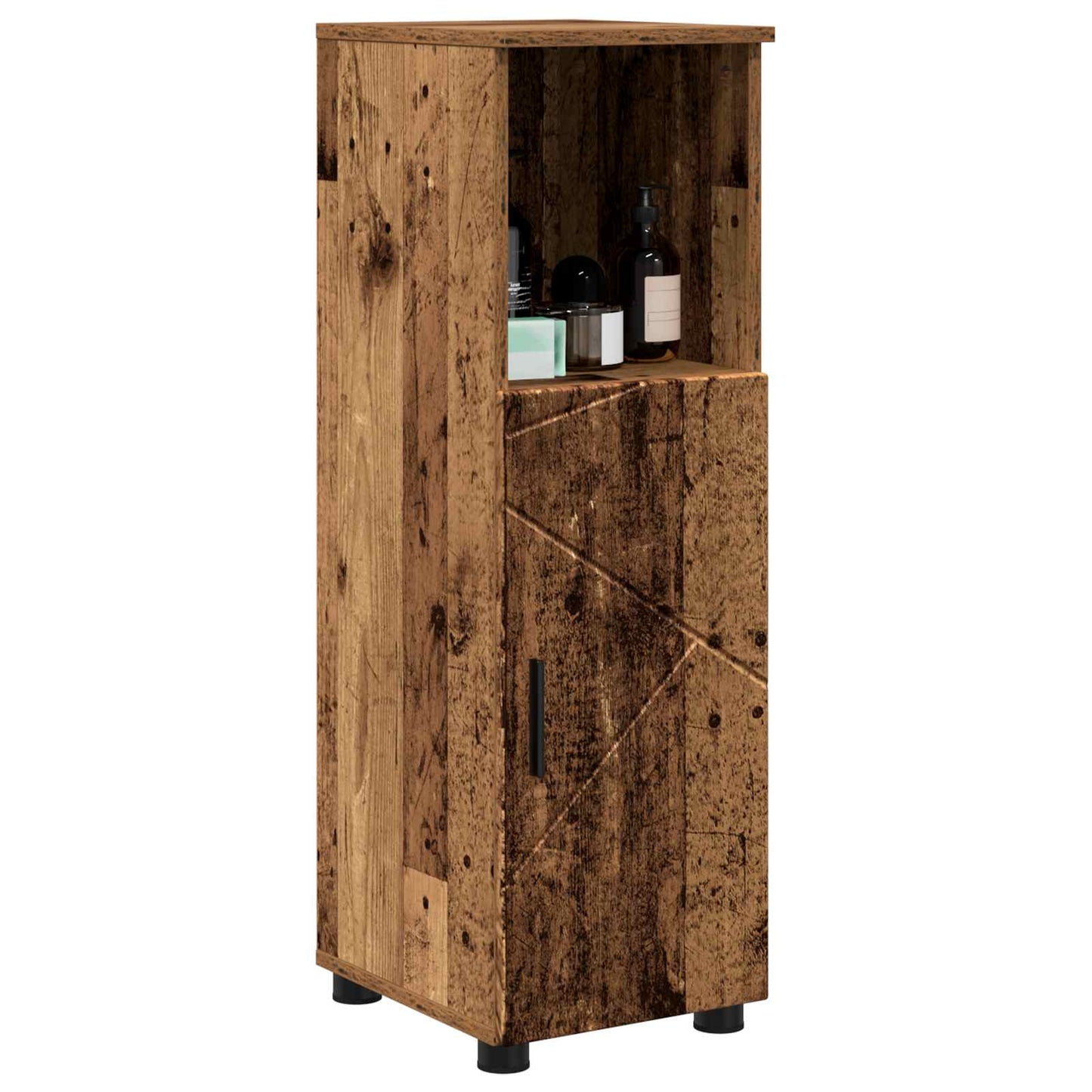 vidaXL Bathroom Cabinet Old Wood 30 x 35 x 95 cm 3