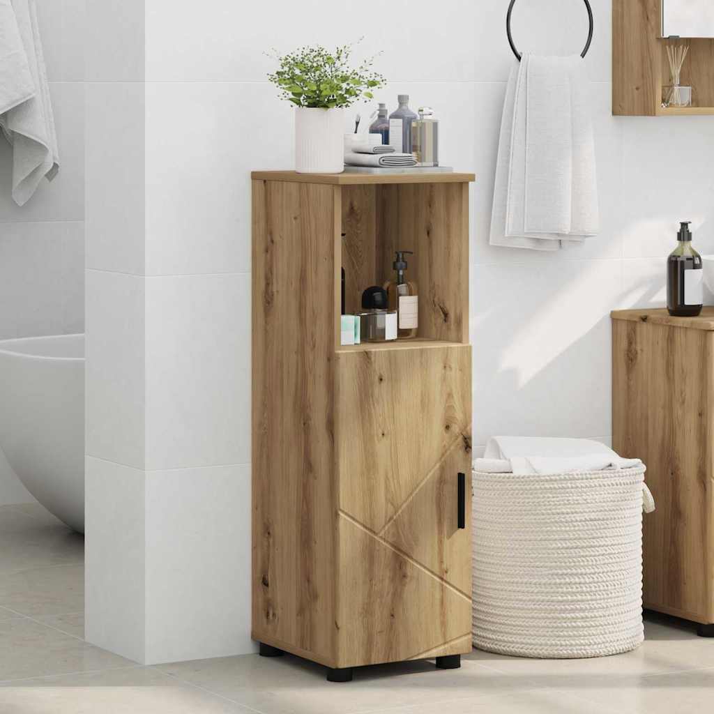 vidaXL Bathroom Cabinet Artisan Oak 30 x 35 x 95 cm 4