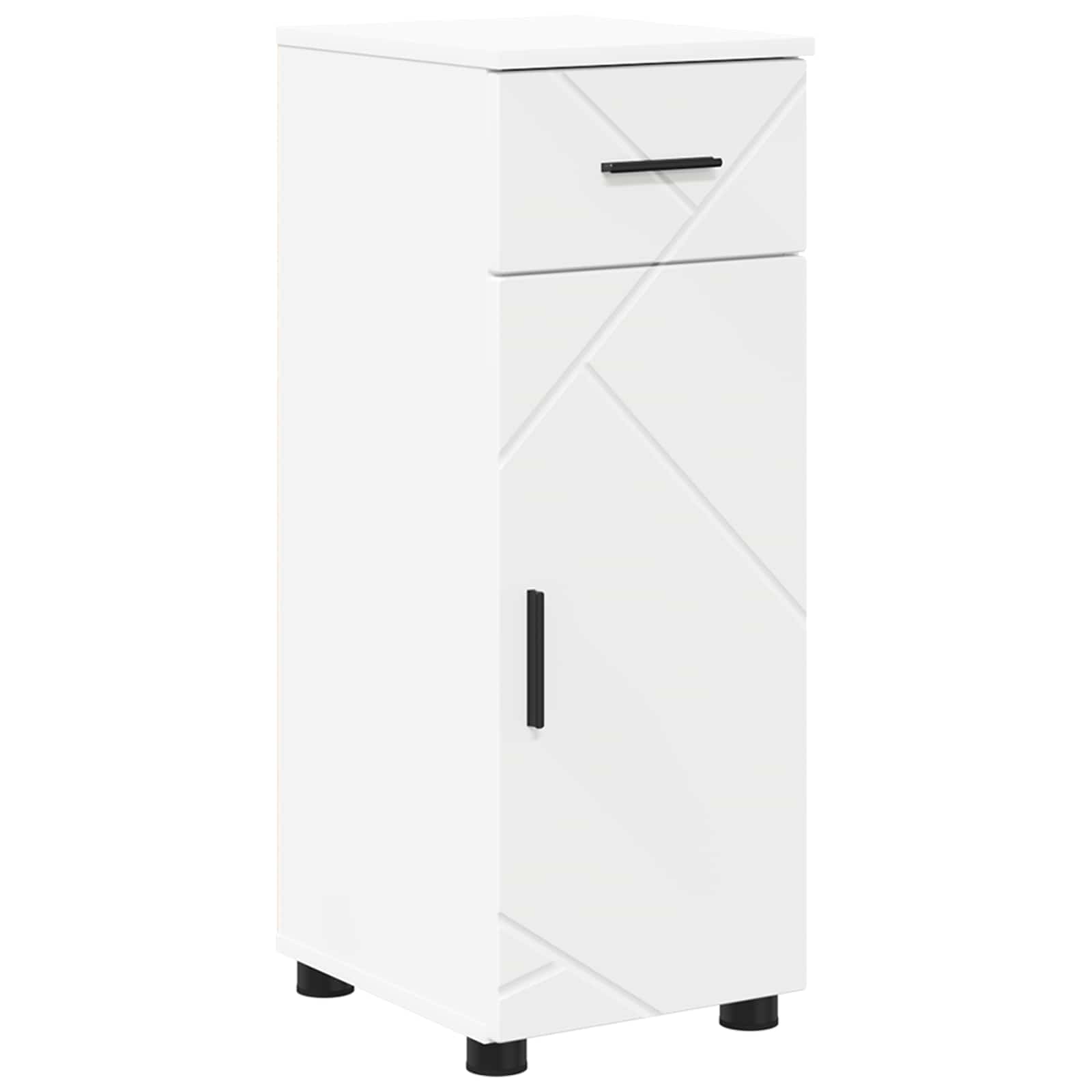 vidaXL Bathroom Cabinet White 30 x 35 x 80 cm Engineered wood, Metal 2