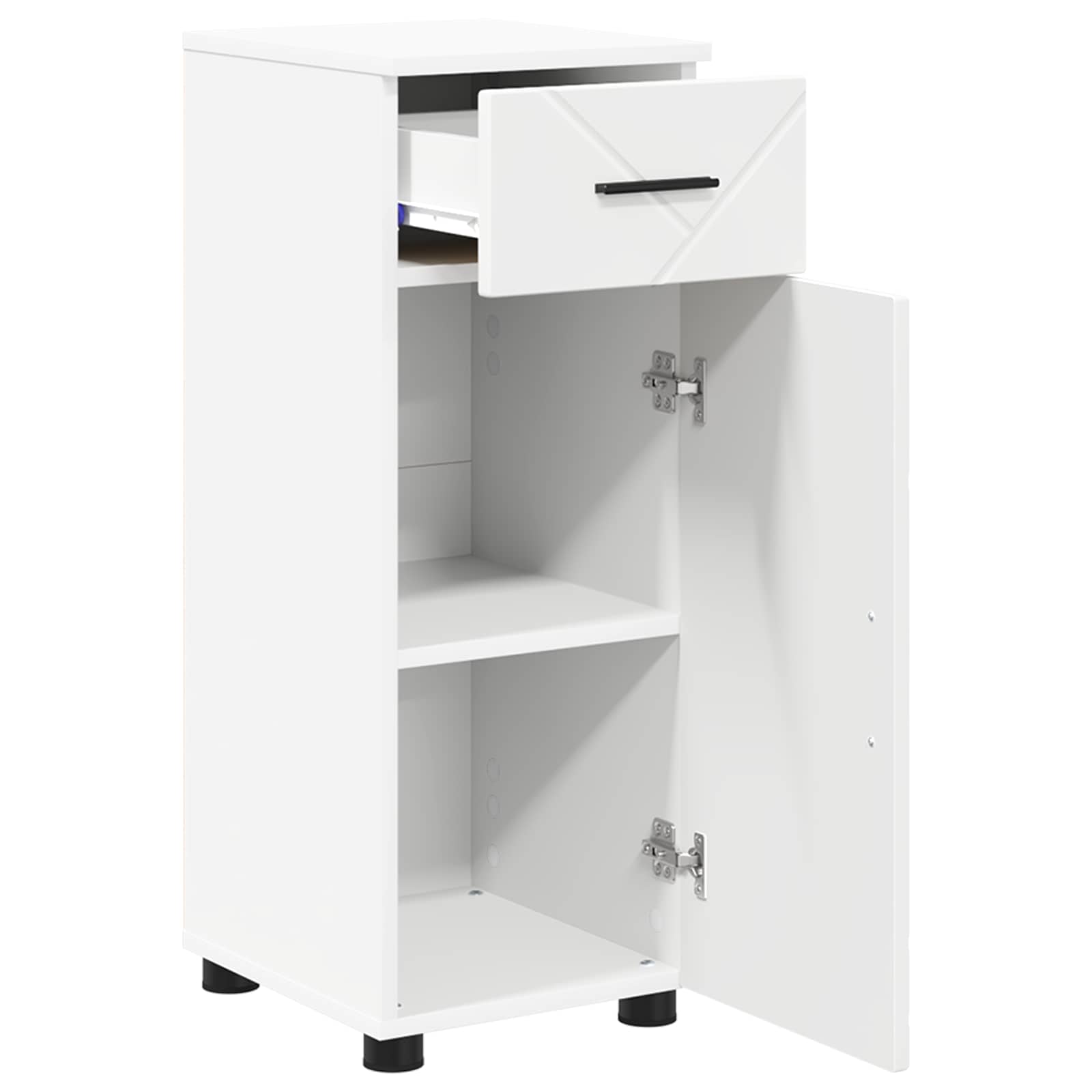vidaXL Bathroom Cabinet White 30 x 35 x 80 cm Engineered wood, Metal 5