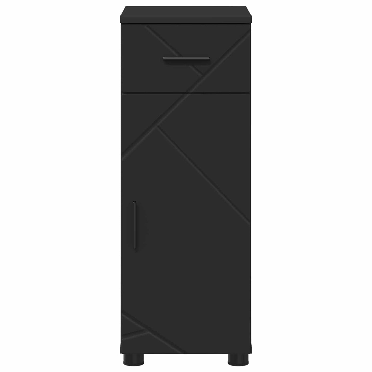 vidaXL Bathroom Cabinet Black 30 x 35 x 80 cm Engineered wood, Metal 6