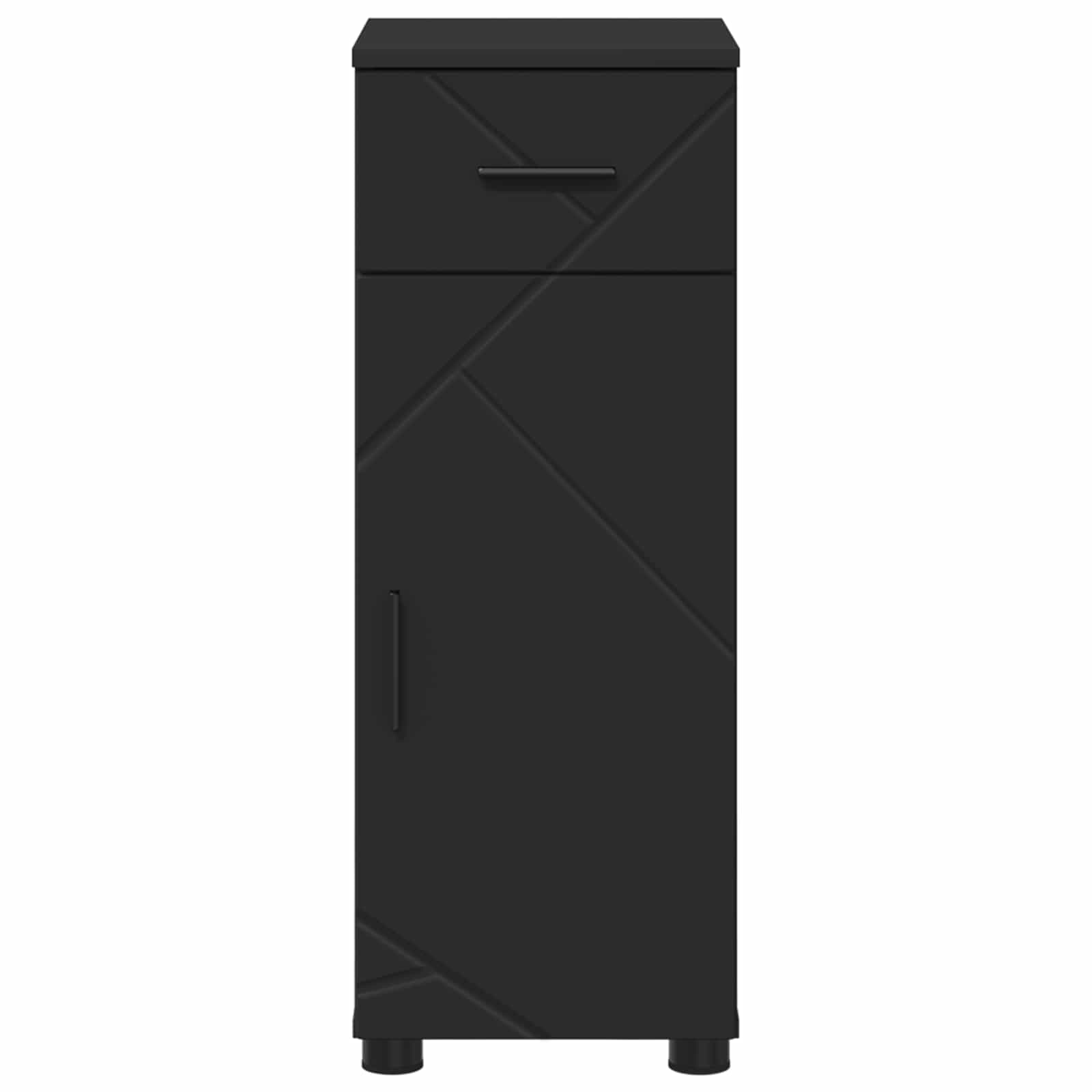 vidaXL Bathroom Cabinet Black 30 x 35 x 80 cm Engineered wood, Metal 6