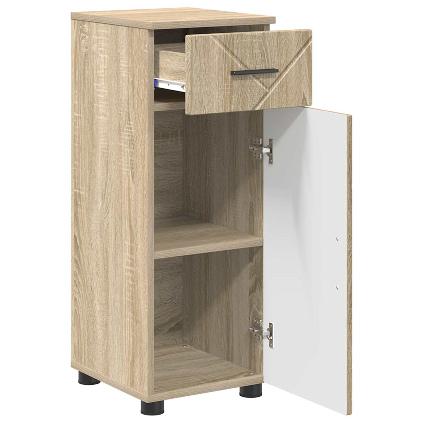 vidaXL Bathroom Cabinet Sonoma Oak 30 x 35 x 80 cm 5