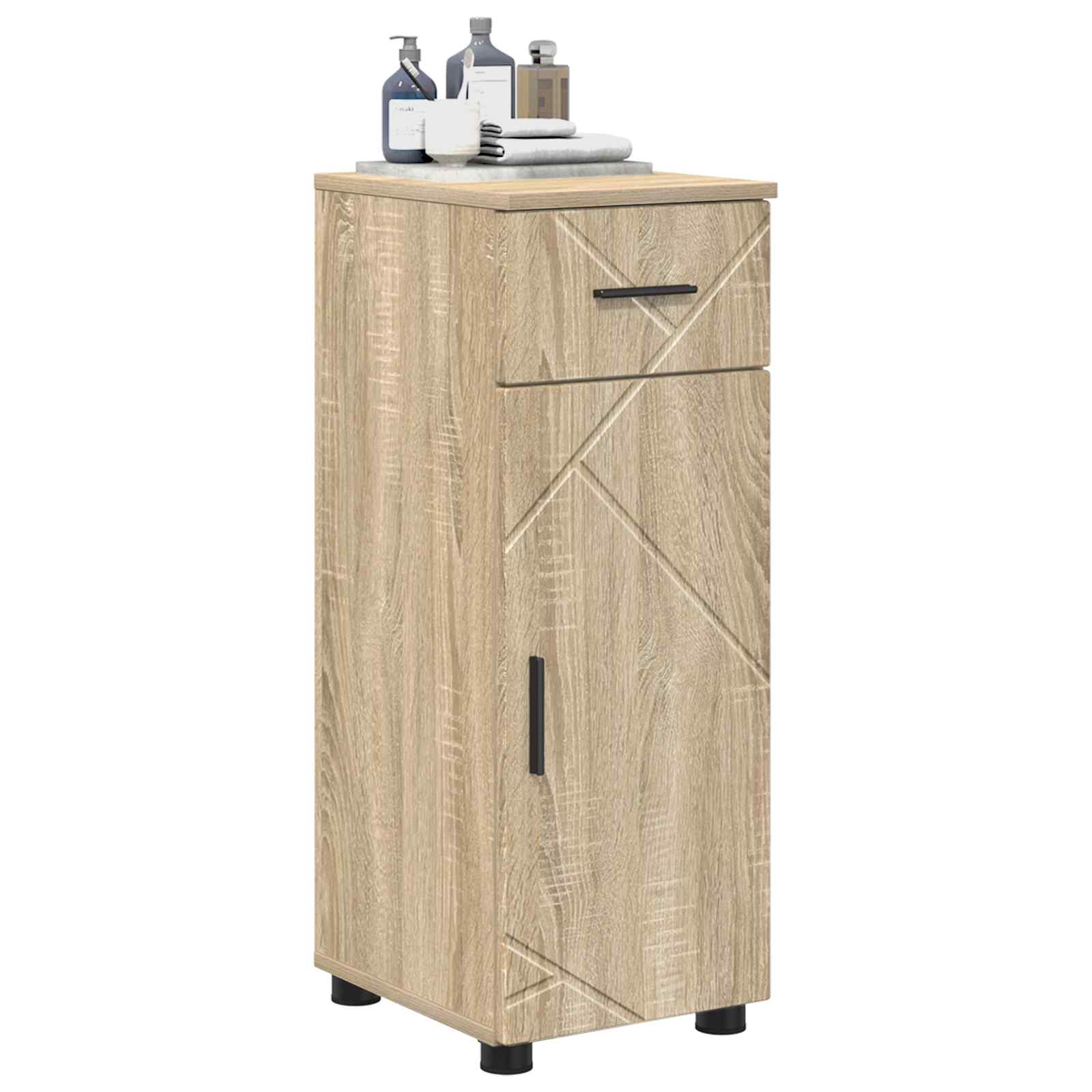 vidaXL Bathroom Cabinet Sonoma Oak 30 x 35 x 80 cm 3