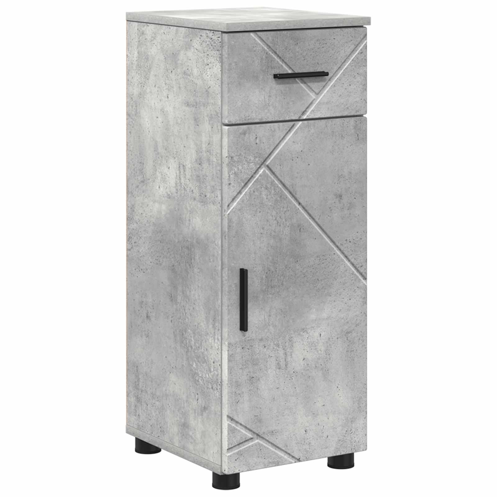vidaXL Bathroom Cabinet Concrete Grey 30 x 35 x 80 cm 2