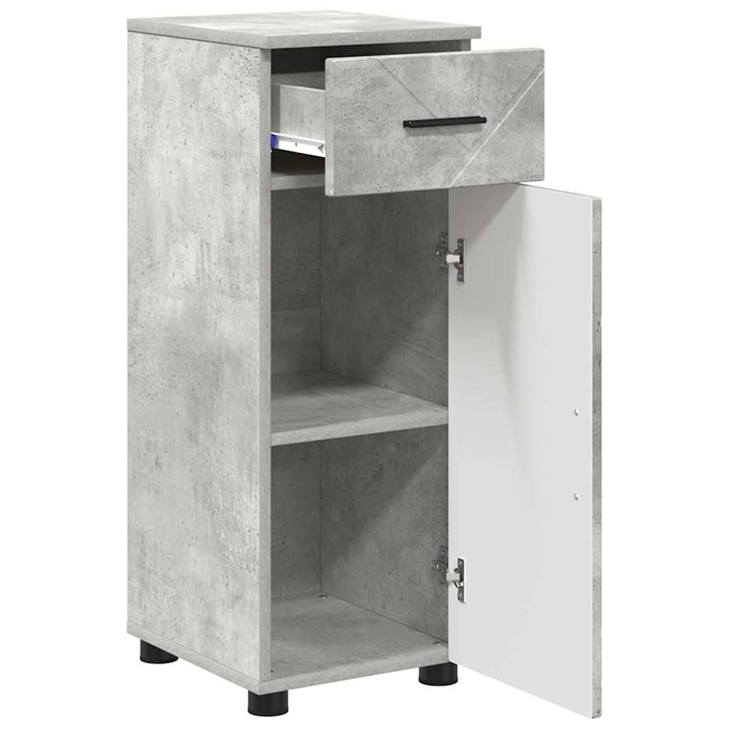 vidaXL Bathroom Cabinet Concrete Grey 30 x 35 x 80 cm 6
