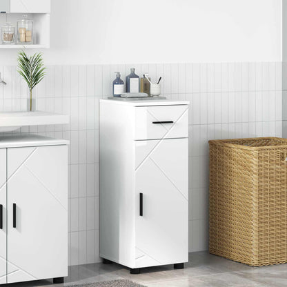 vidaXL Bathroom Cabinet High Gloss White 30 x 35 x 80 cm 1