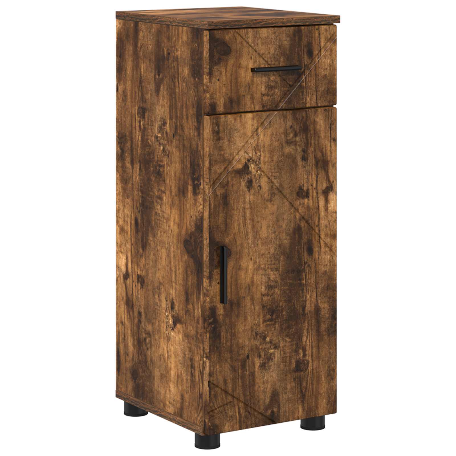 vidaXL Bathroom Cabinet Smoked Oak 30 x 35 x 80 cm 2