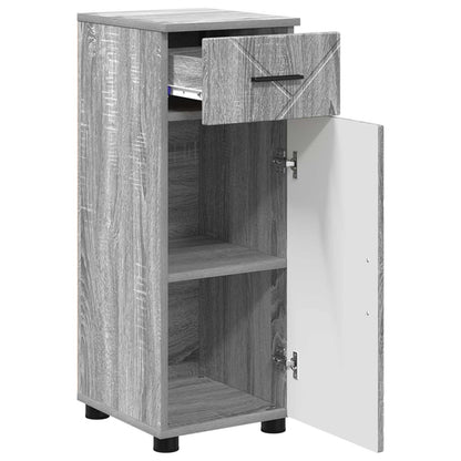 vidaXL Bathroom Cabinet Grey Sonoma 30 x 35 x 80 cm 5
