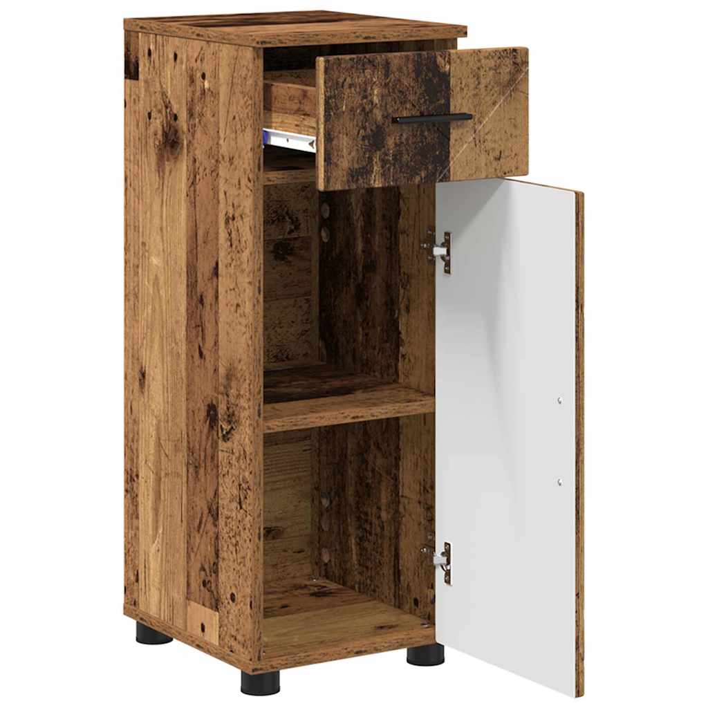 vidaXL Bathroom Cabinet Old Wood 30 x 35 x 80 cm 5