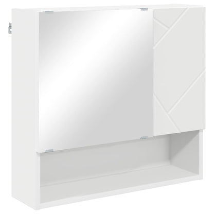 vidaXL Mirror Cabinet White 59 x 17 x 55 cm Engineered Wood 2