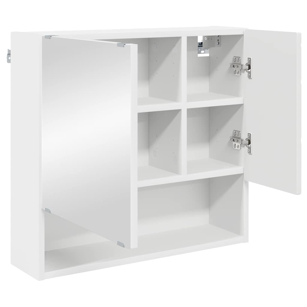 vidaXL Mirror Cabinet White 59 x 17 x 55 cm Engineered Wood 5
