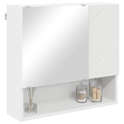 vidaXL Mirror Cabinet White 59 x 17 x 55 cm Engineered Wood 3