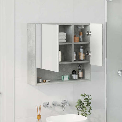 vidaXL Mirror Cabinet Concrete Grey 59 x 17 x 55 cm Engineered Wood 4