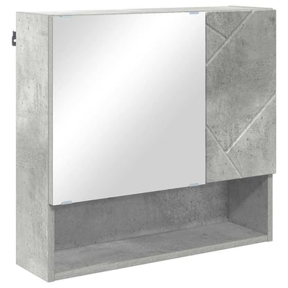 vidaXL Mirror Cabinet Concrete Grey 59 x 17 x 55 cm Engineered Wood 2