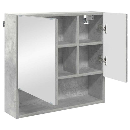vidaXL Mirror Cabinet Concrete Grey 59 x 17 x 55 cm Engineered Wood 5