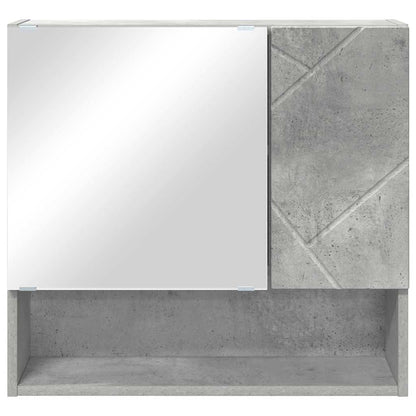 vidaXL Mirror Cabinet Concrete Grey 59 x 17 x 55 cm Engineered Wood 6