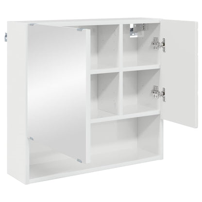 vidaXL Mirror Cabinet High Gloss White 59 x 17 x 55 cm Engineered Wood 5