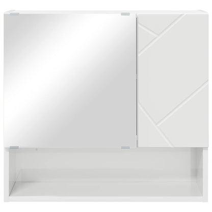 vidaXL Mirror Cabinet High Gloss White 59 x 17 x 55 cm Engineered Wood 6