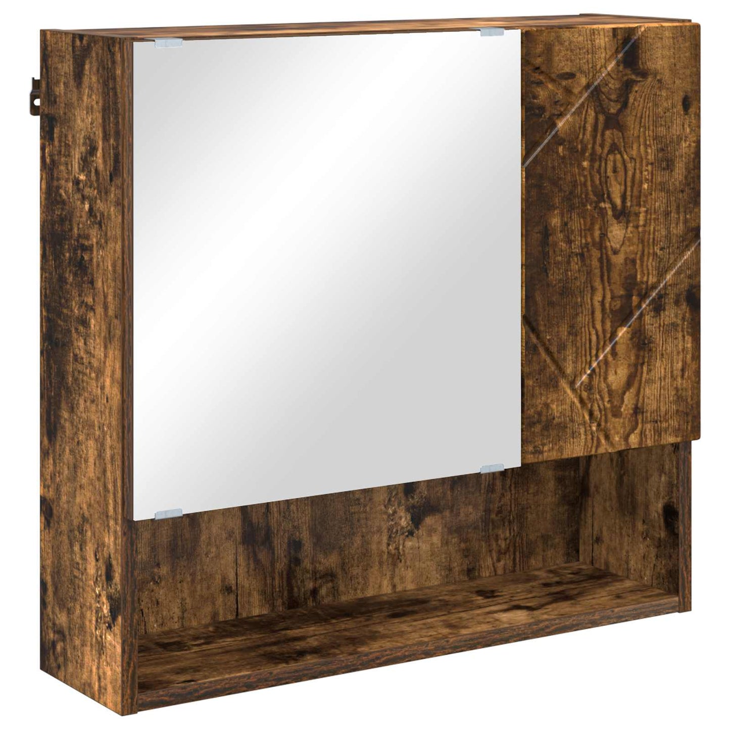 vidaXL Mirror Cabinet Smoked Oak 59 x 17 x 55 cm Engineered Wood 2