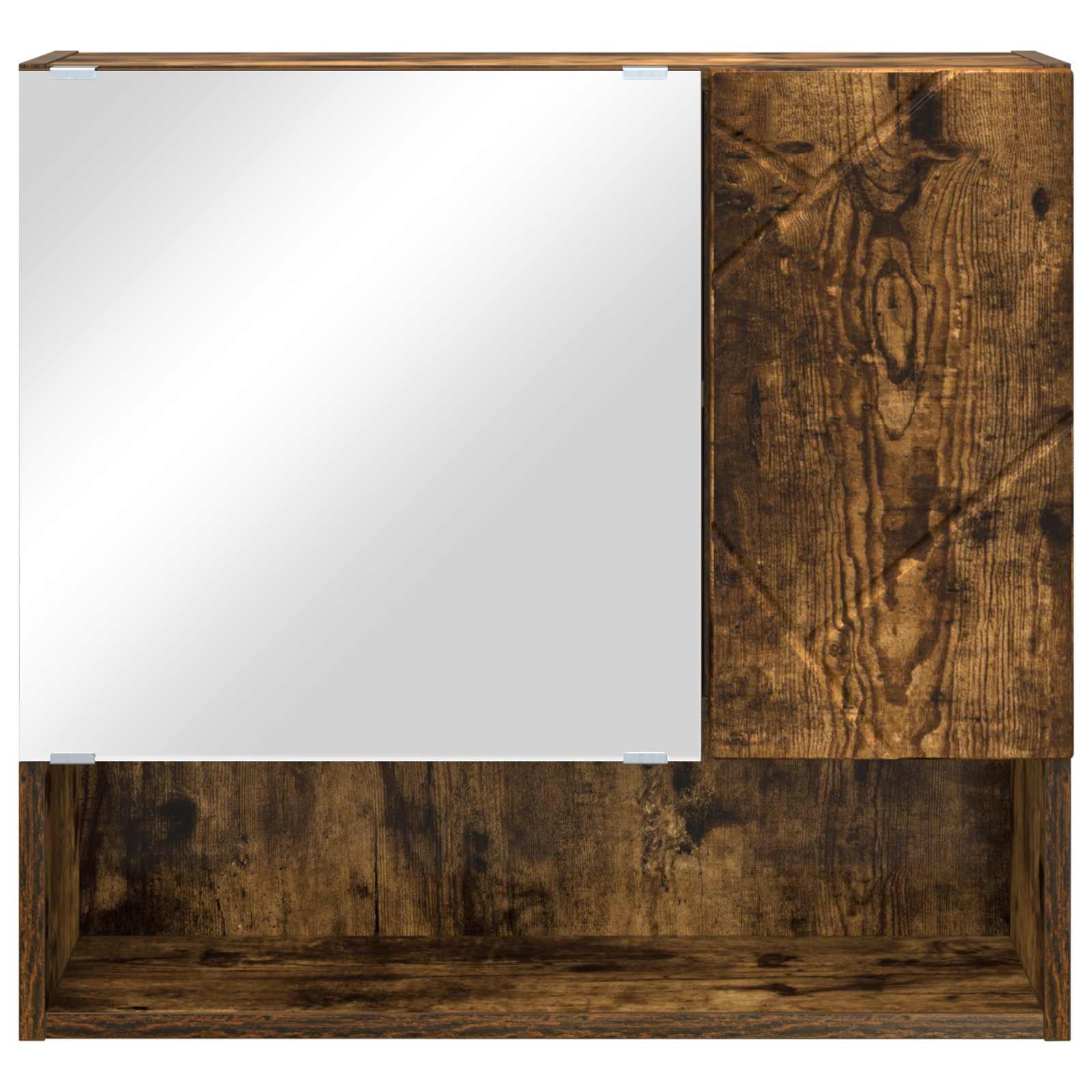 vidaXL Mirror Cabinet Smoked Oak 59 x 17 x 55 cm Engineered Wood 6