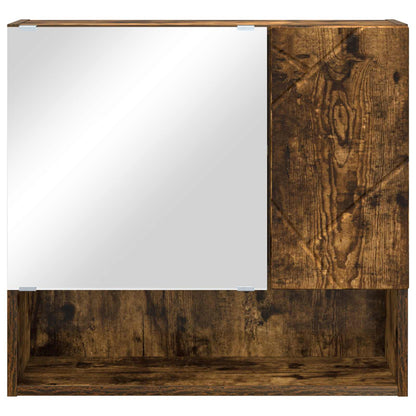 vidaXL Mirror Cabinet Smoked Oak 59 x 17 x 55 cm Engineered Wood 6